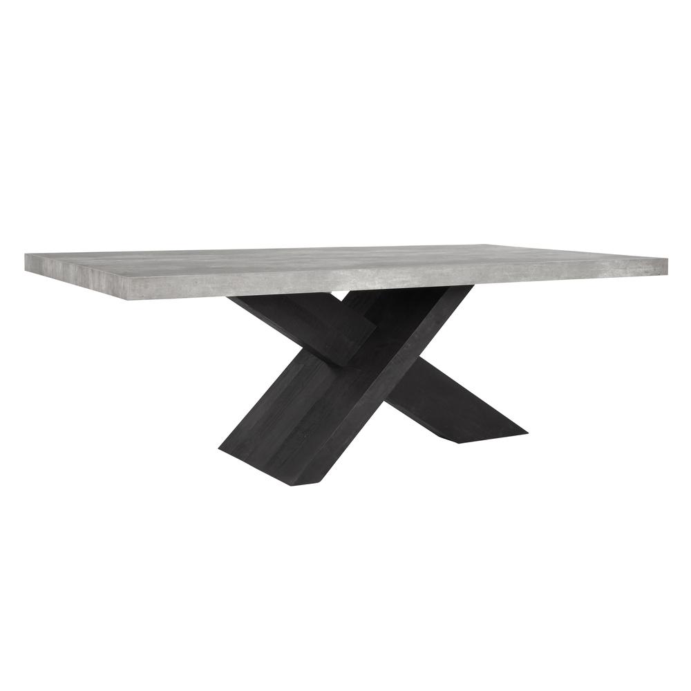 Durant 84" Dining Table Black/Antique Gray. Picture 1