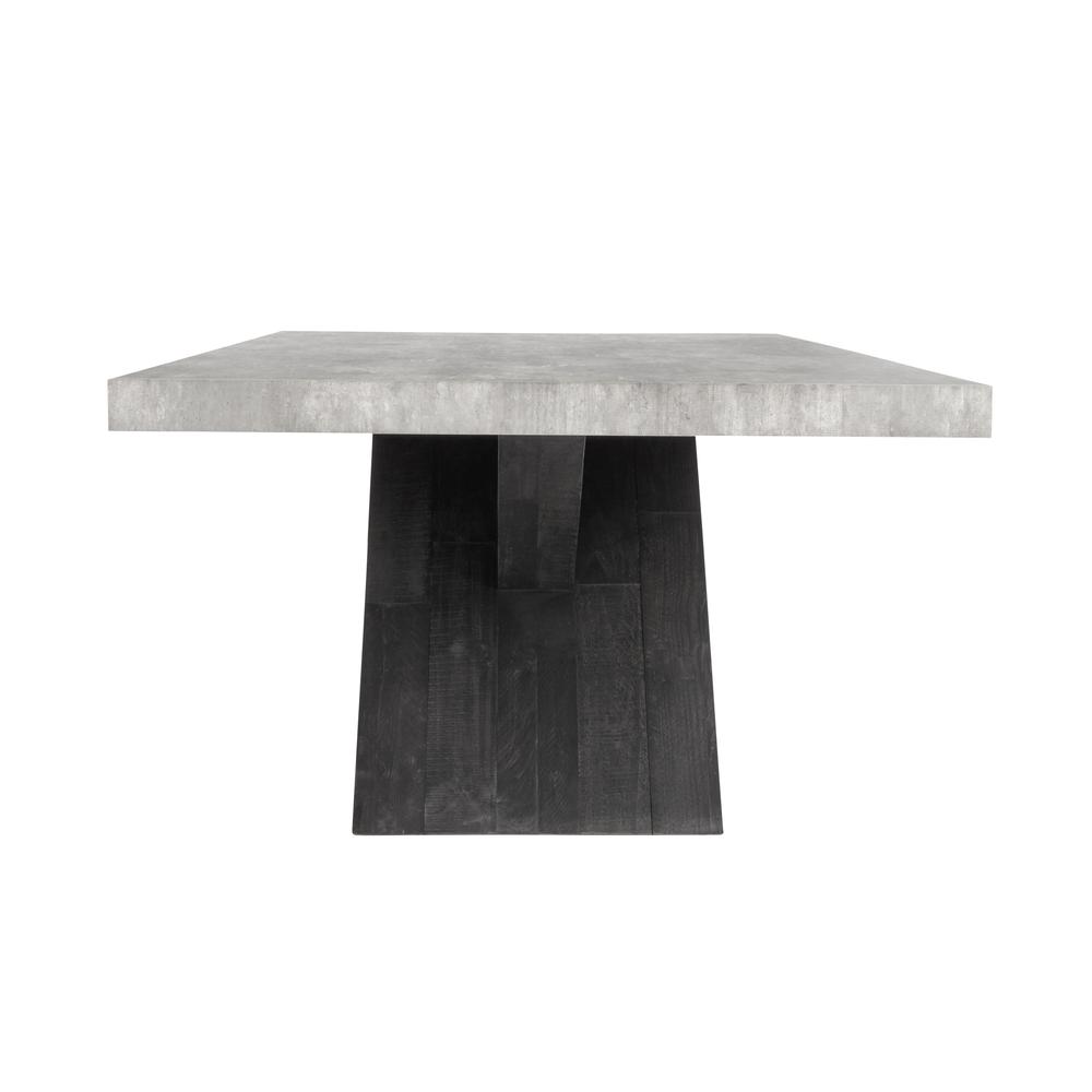 Durant 84" Dining Table Black/Antique Gray. Picture 3