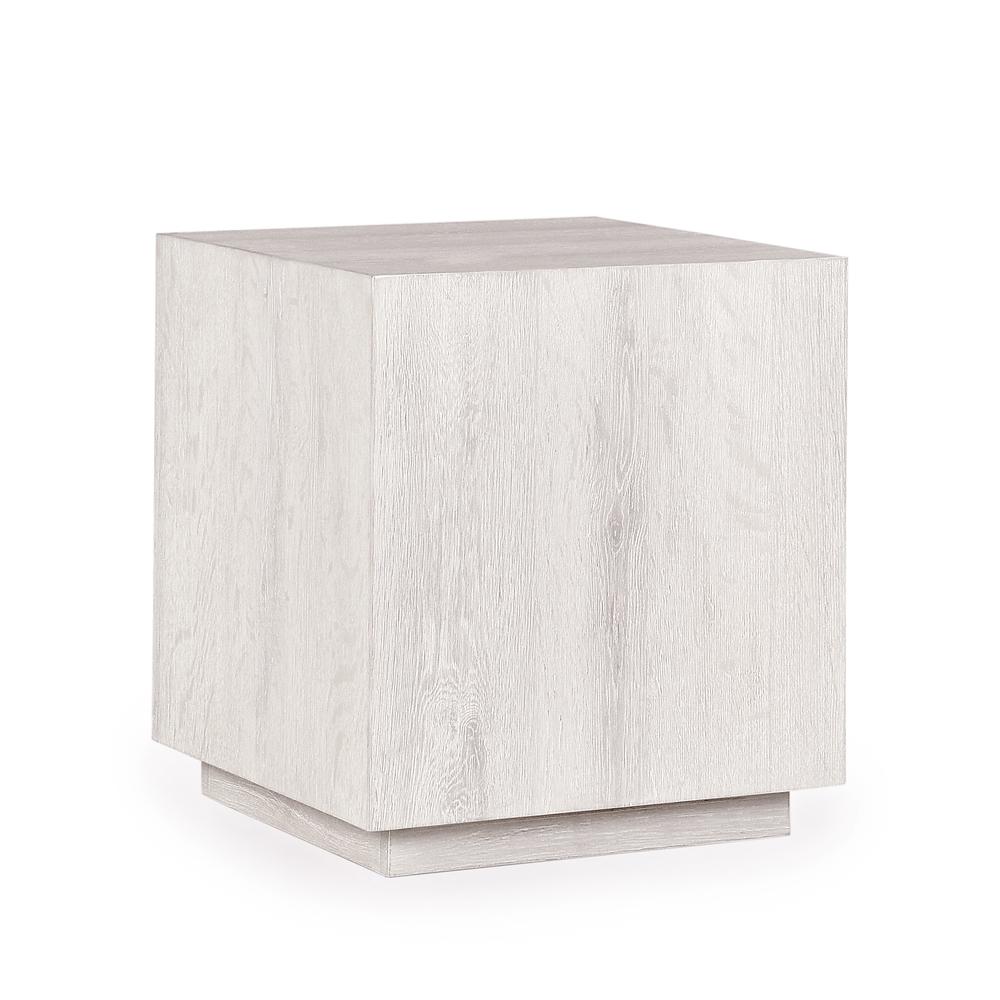 Layne 20" Square End Table in White Wash. Picture 1