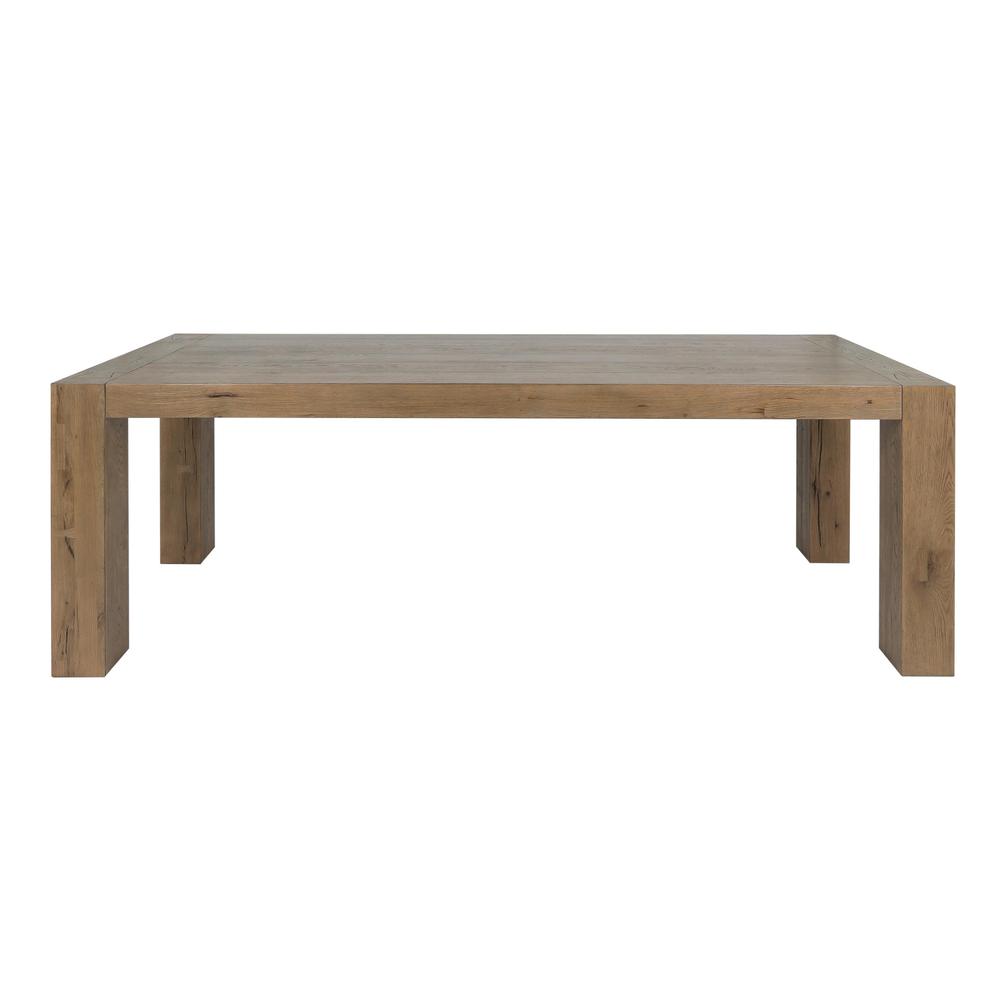 Kingston 89" Reclaimed Oak Wood Transitional Dining Table in Natural Tone. Picture 2