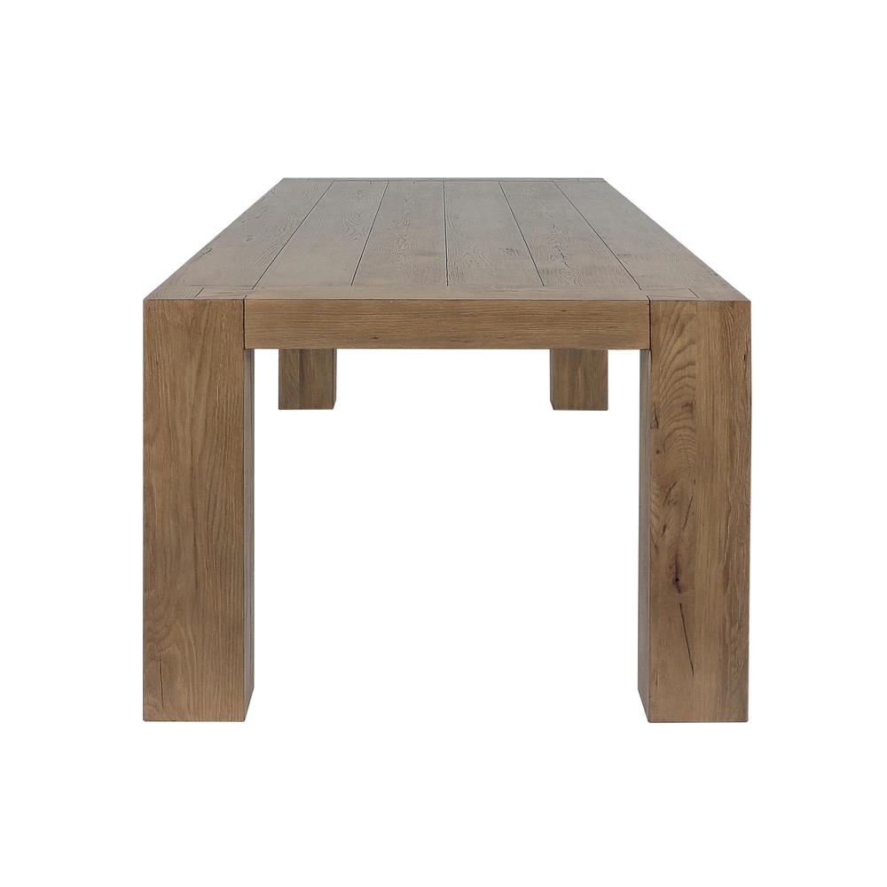Kingston 89" Reclaimed Oak Wood Transitional Dining Table in Natural Tone. Picture 3