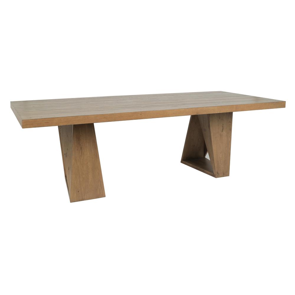 Arleth 94" Reclaimed Oak Transitional Dining Table in Natural. Picture 1