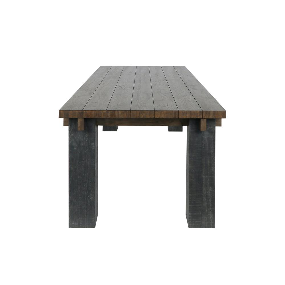 Duncan 90" Reclaimed Solid Wood Farmhouse Dining Table in Brown. Picture 3