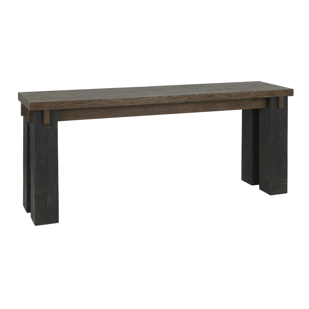 Duncan 72" Transitional Oak Wood Brown Console Table. Picture 1
