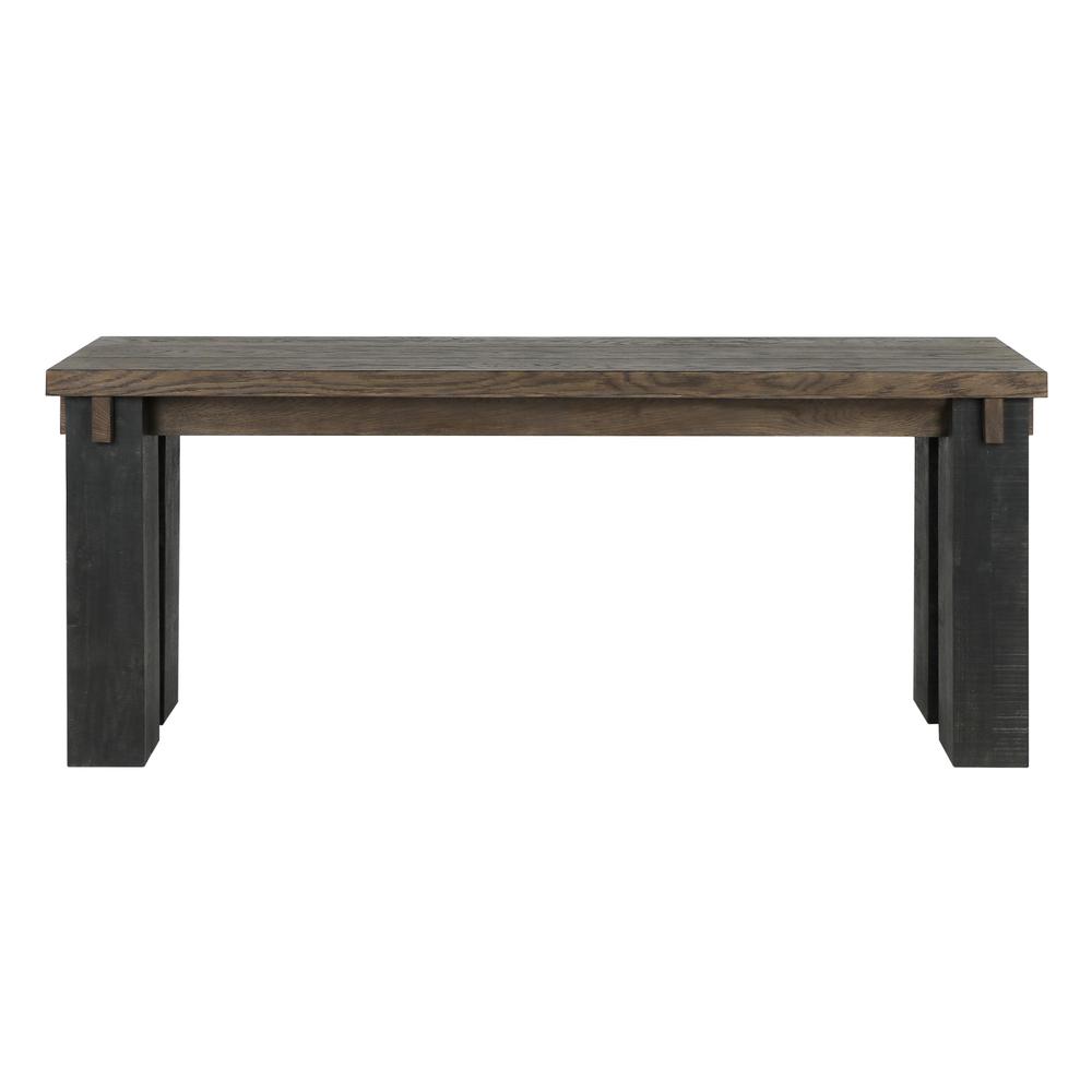 Duncan 72" Transitional Oak Wood Brown Console Table. Picture 2
