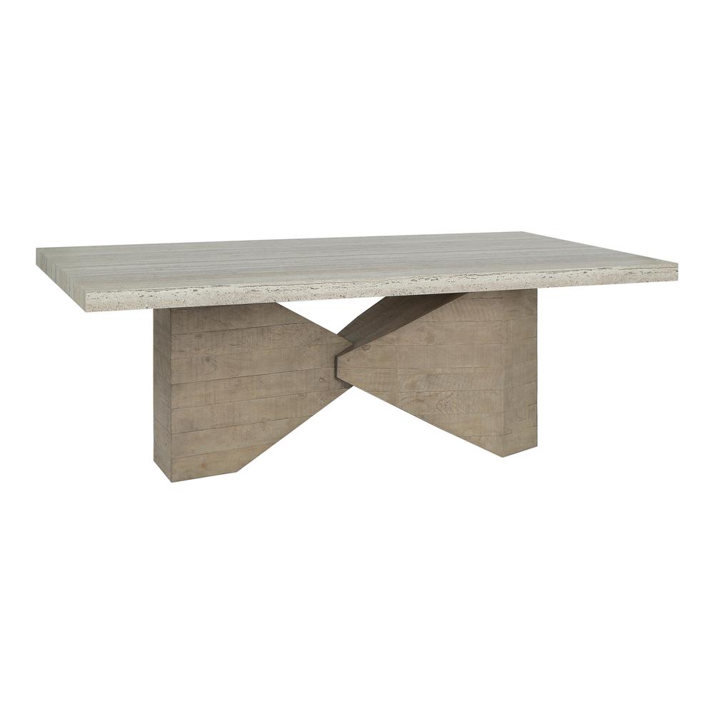 Ravenna 84" Concrete Transitional Dining Table in Natural Tone. Picture 1