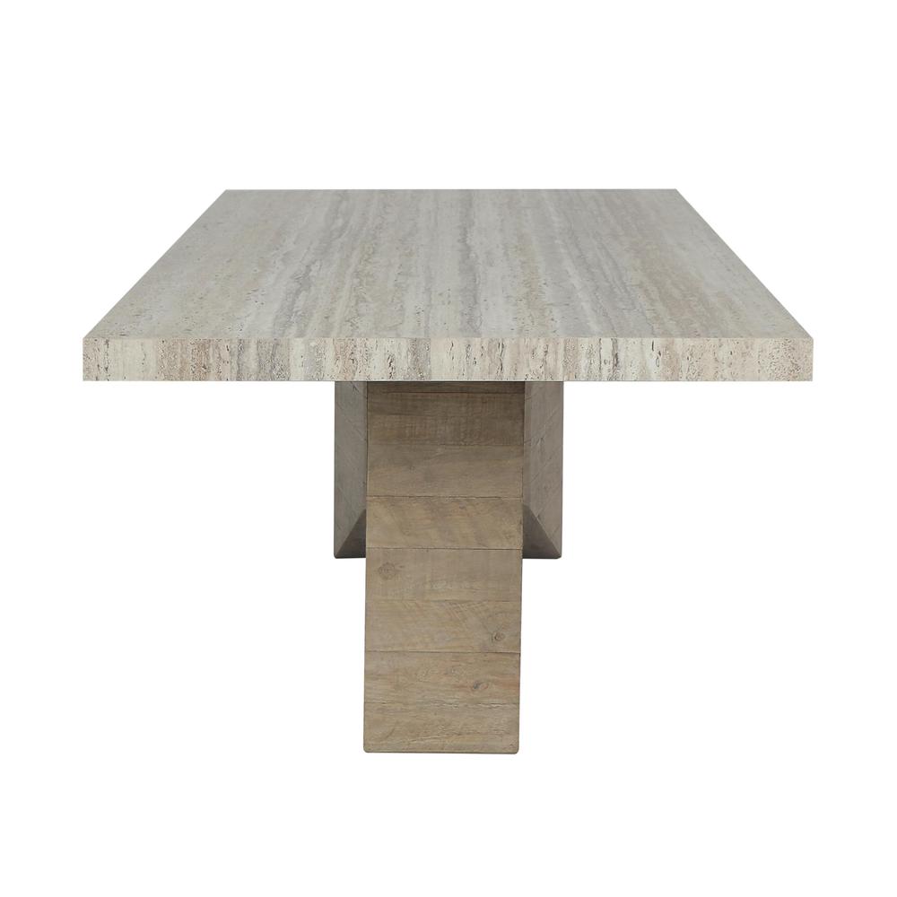 Ravenna 84" Concrete Transitional Dining Table in Natural Tone. Picture 3