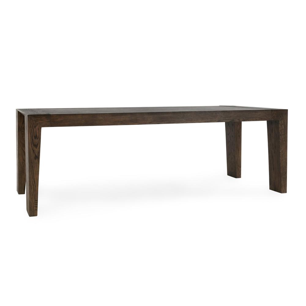 Troy 89" Reclaimed Oak Wood Transitional Dining Table in Brown. Picture 1