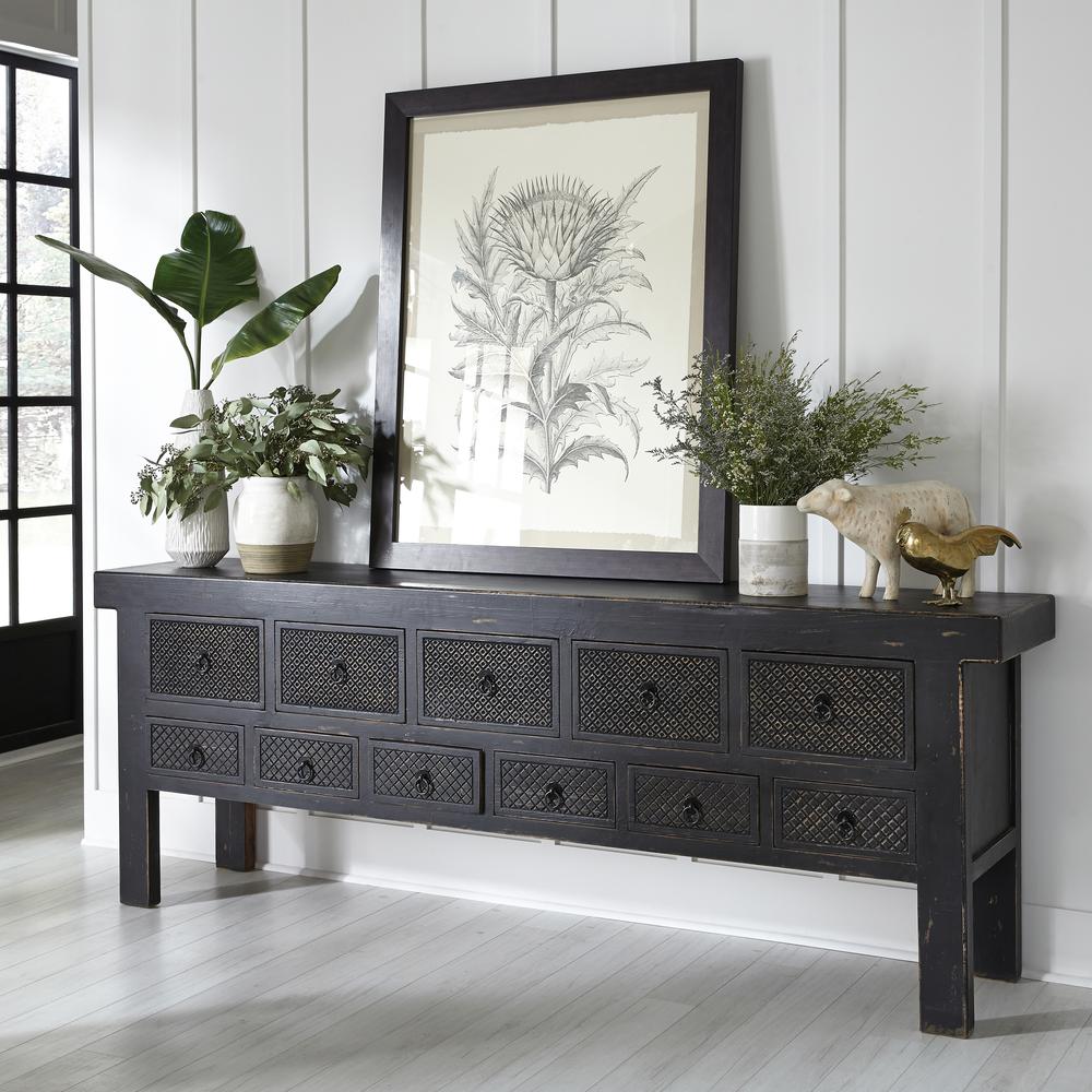 Lahey 11 Drawers Console Table by Kosas Home. Picture 9