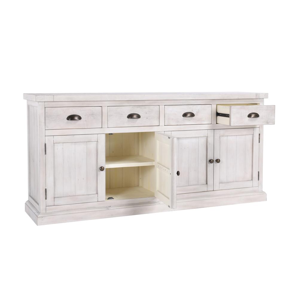 Quincy 4 Dwr 4 Dr Sideboard Nordic Ivory by Kosas Home. Picture 4