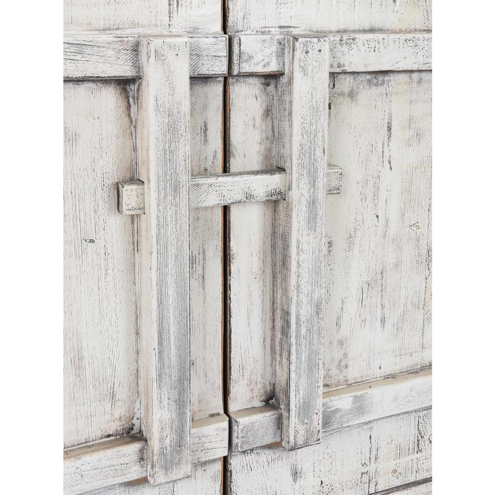 Lagos 74" Reclaimed Pine Wood Antique White Sideboard. Picture 9