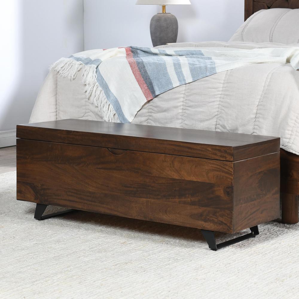 Axis 46in Storage Trunk Dark Brown. Picture 8