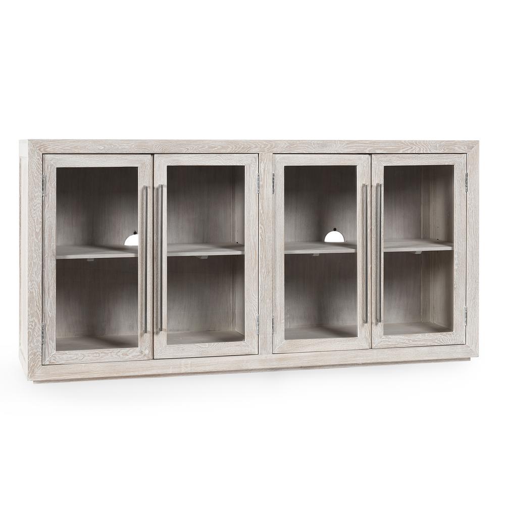 Bradley Four Door Sideboard in White Wash. Picture 1