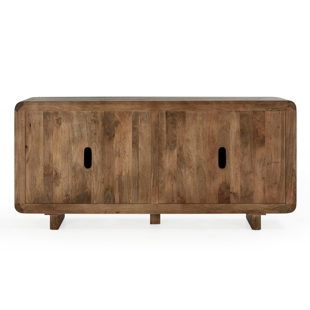 Holmes Four Door Mango Wood Sideboard in Brown. Picture 4