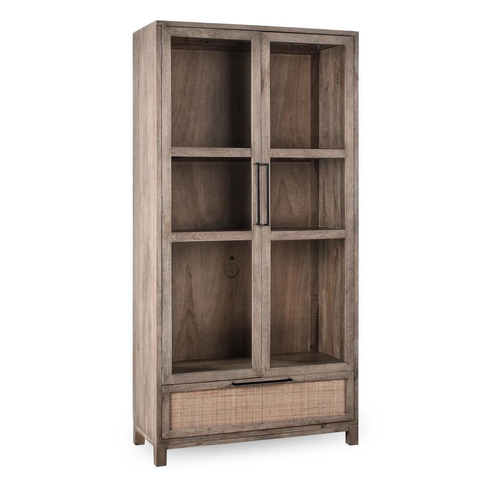 Jensen 2Dr 1Dwr Tall Cabinet Taupe. Picture 1