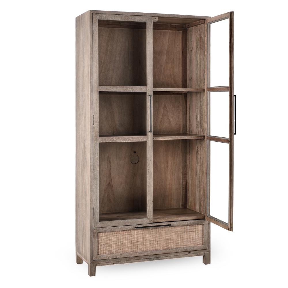 Jensen 2Dr 1Dwr Tall Cabinet Taupe. Picture 4