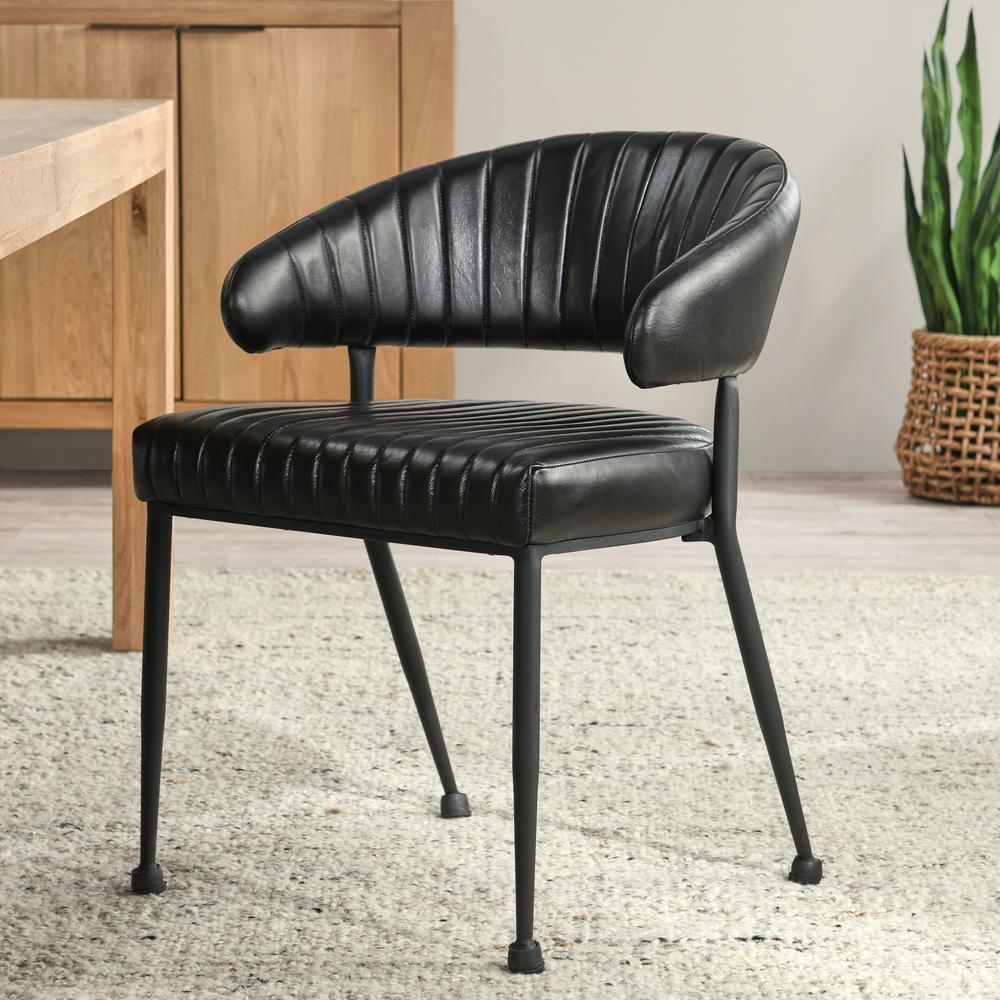 Umbria Dining Chair in Jet Black. Picture 7