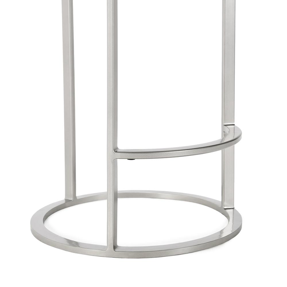 Quinn Counter Stool Gray and Nickel. Picture 5