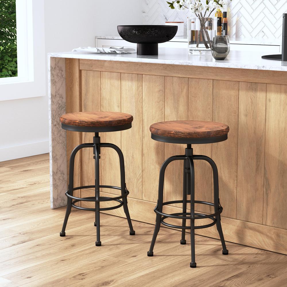 Piper Adjustable Counter Stool Black. Picture 7