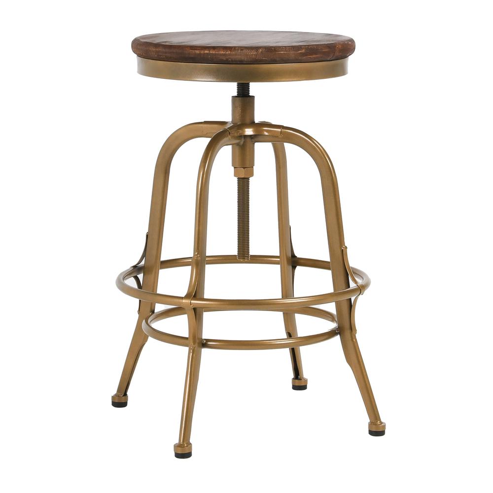 Piper Adjustable Counter Stool Brass. Picture 1