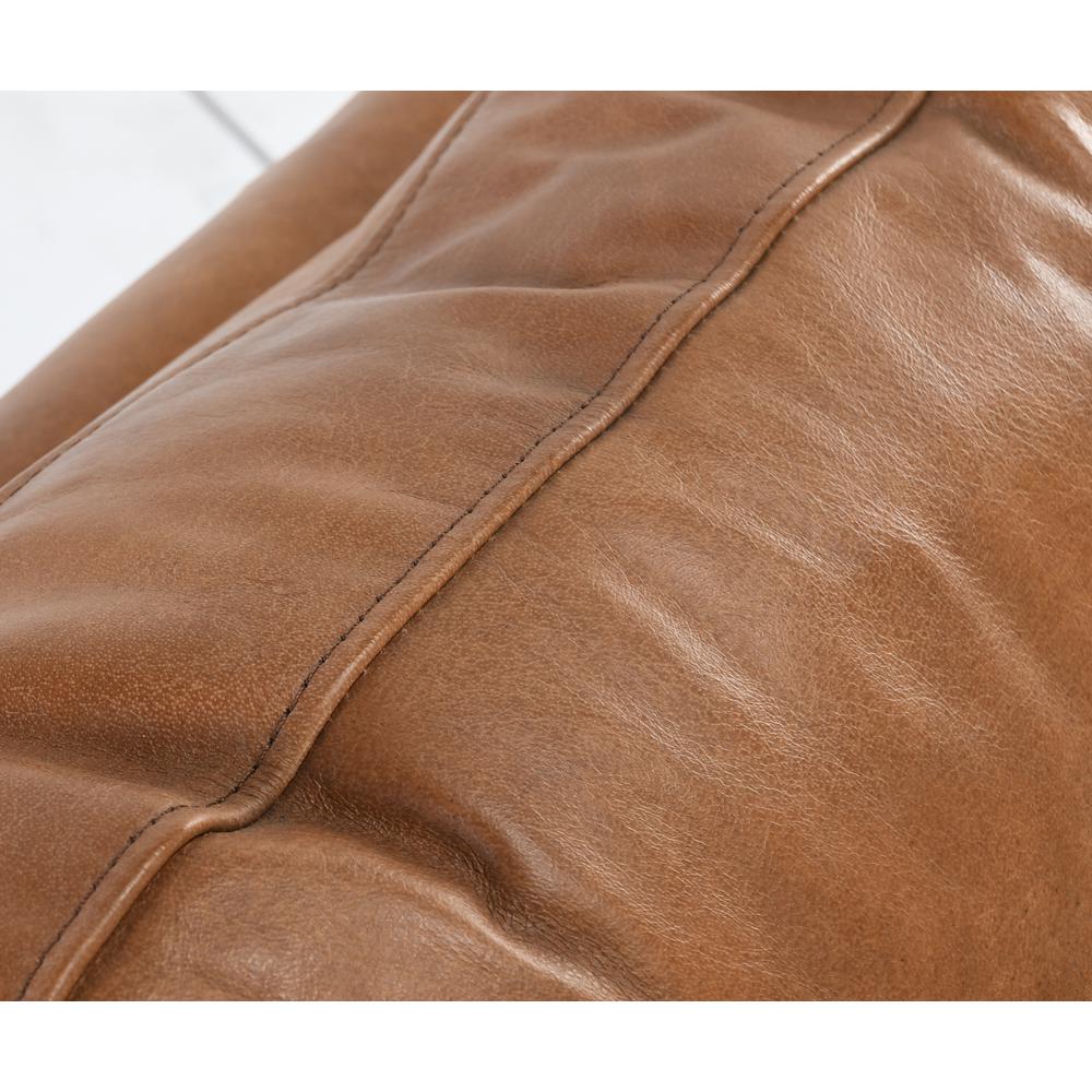 Arnold Leather Club Chair Tan by Kosas Home. Picture 5