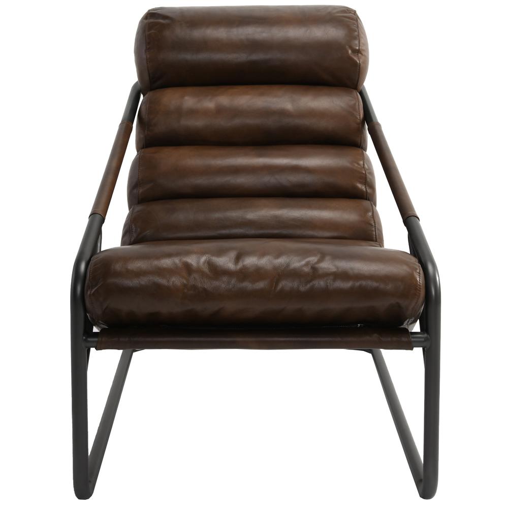 Leather Channel Back Accent Chair, Belen Kox. Picture 2