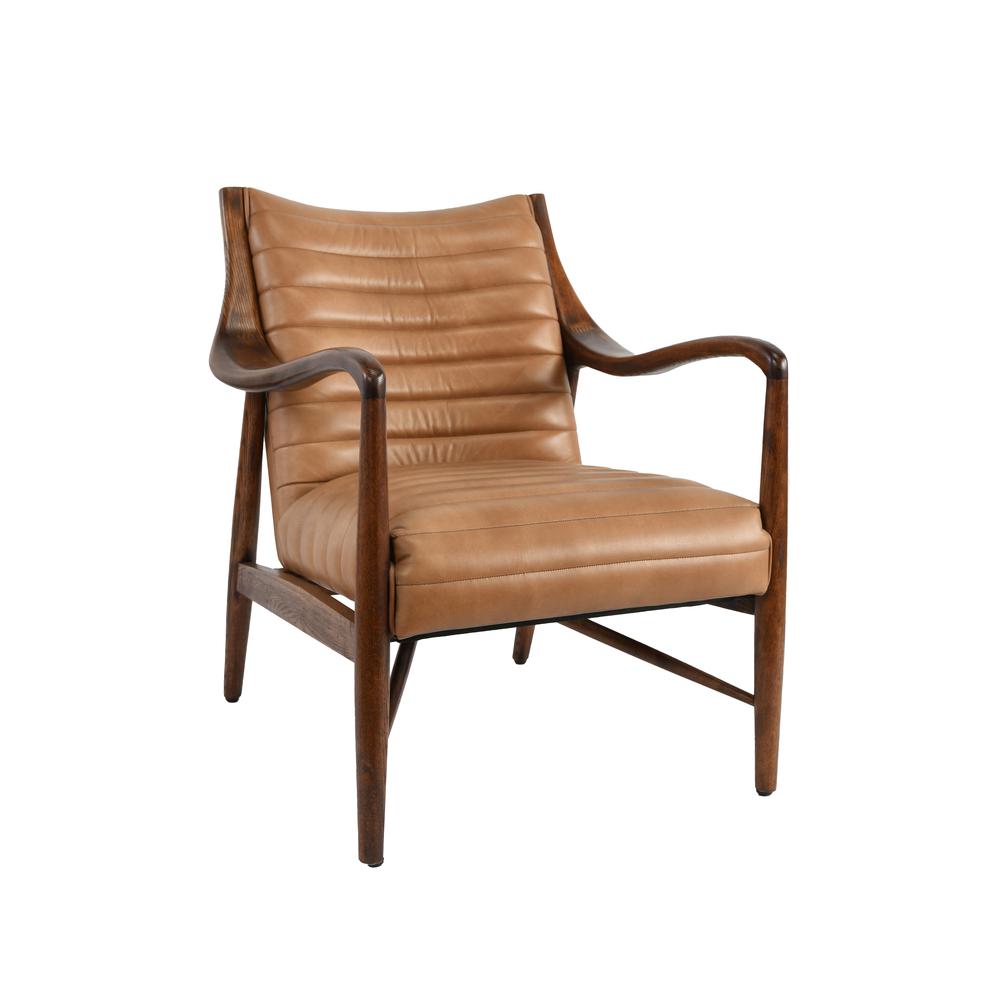 Natural Tan Leather Club Chair, Belen Kox. Picture 2