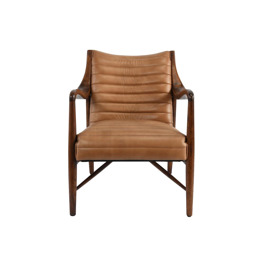 Natural Tan Leather Club Chair, Belen Kox. Picture 1