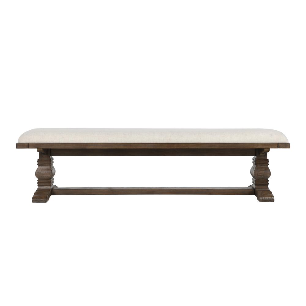 Quincy 71" Upholstered Bench by Kosas Home. Picture 3