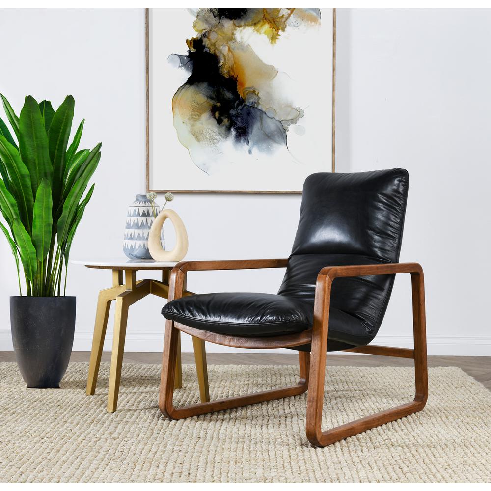 Scout Accent Chair Black by Kosas Home. Picture 8