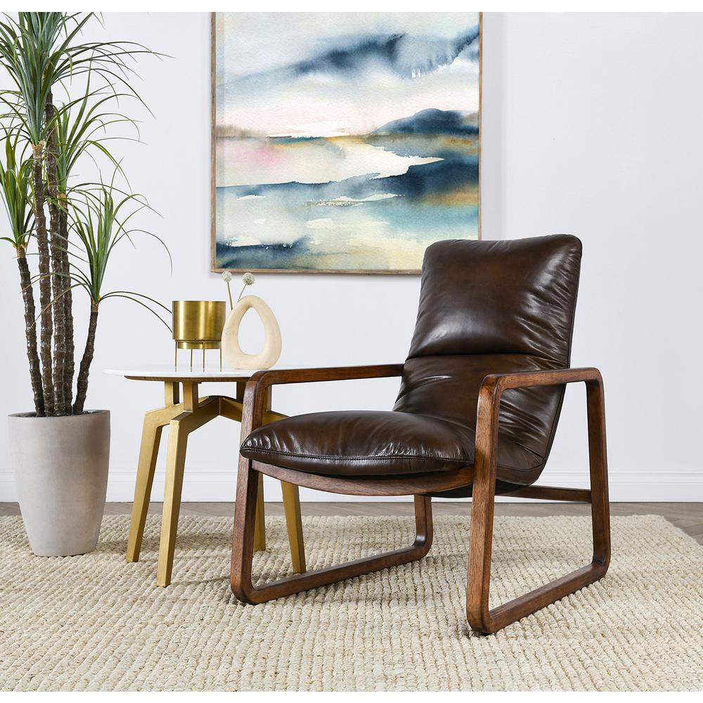 Scout Accent Chair Brown by Kosas Home. Picture 9
