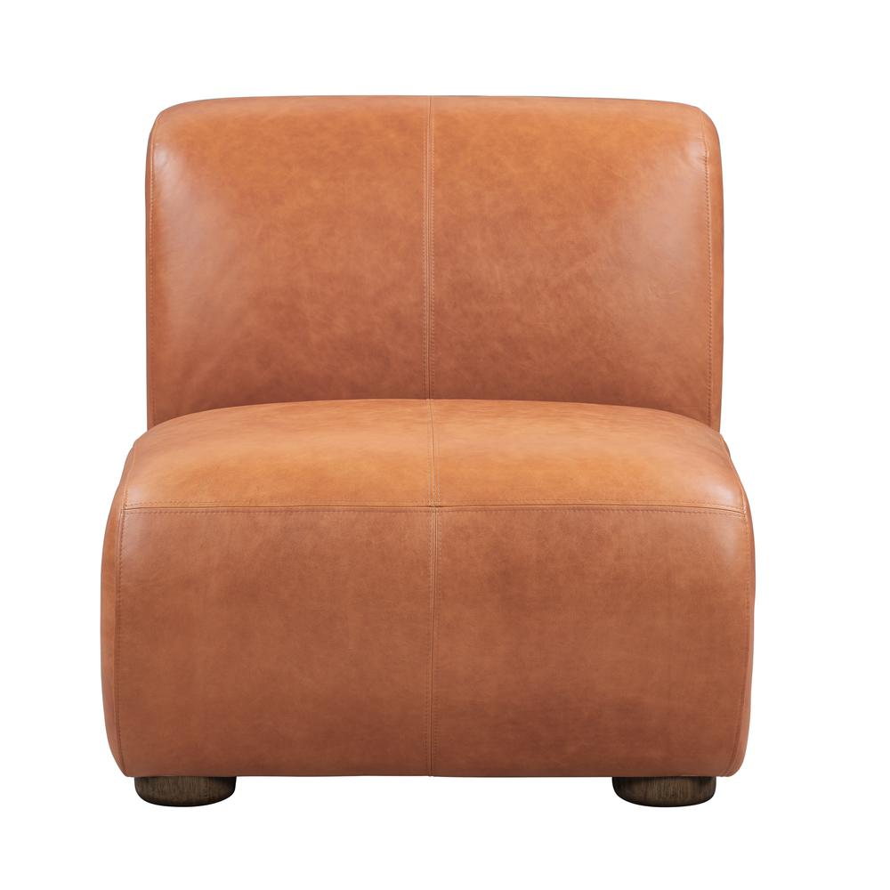 Arcadia Leather Accent Chair Autumn Brown. Picture 2