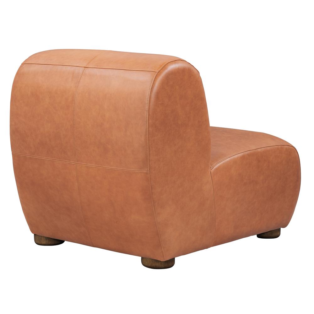 Arcadia Leather Accent Chair Autumn Brown. Picture 4