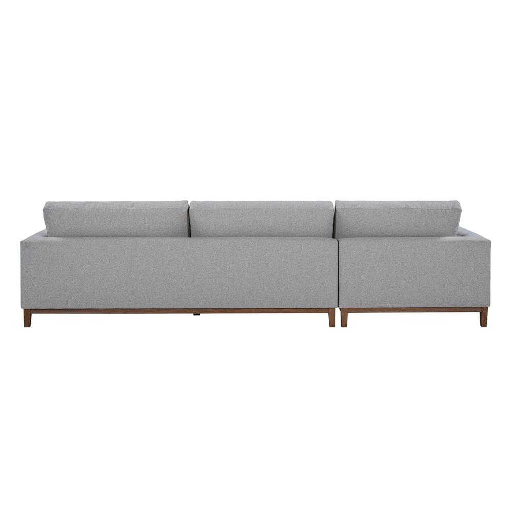 Everett Two-Piece  Gray Left Chaise Fabric Sectional. Picture 4