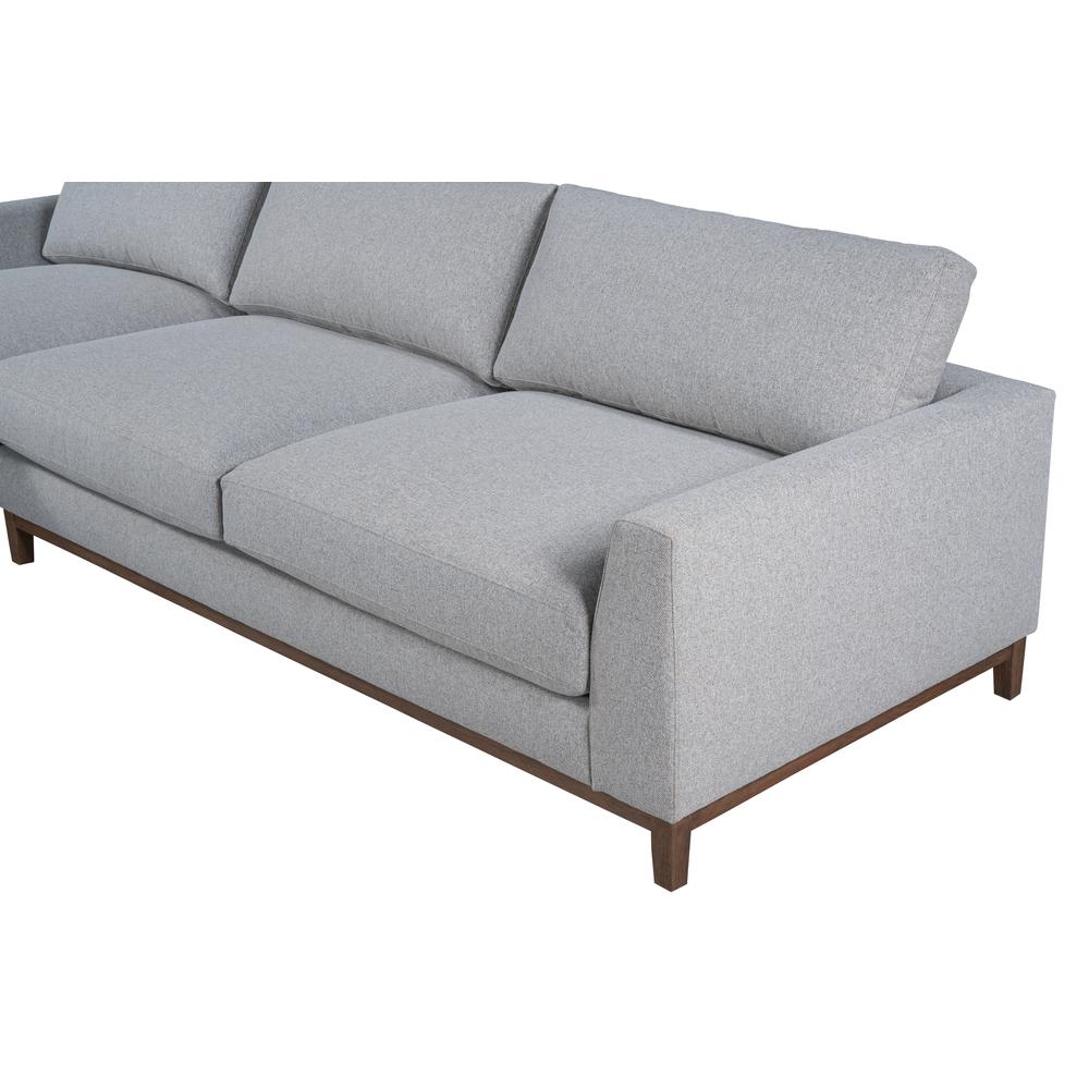 Everett Two-Piece  Gray Left Chaise Fabric Sectional. Picture 6