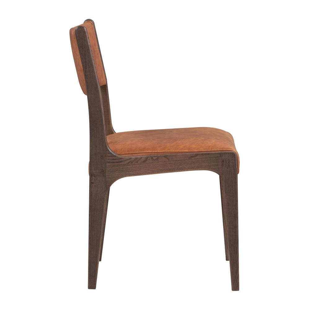 Wayne  Top Grain Leather Autumn Brown Dining Chair. Picture 8