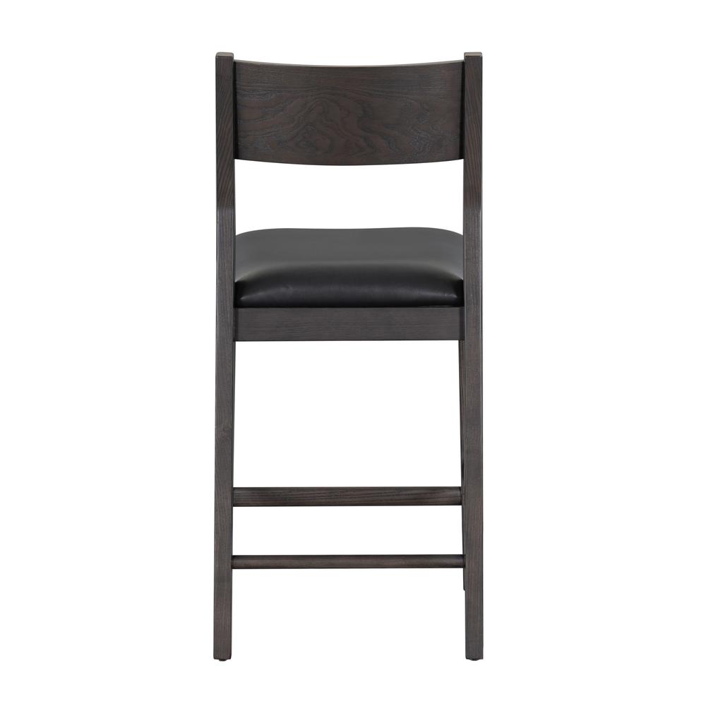 Rooney 26" Top Grain Leather Counter Chair in Black. Picture 5