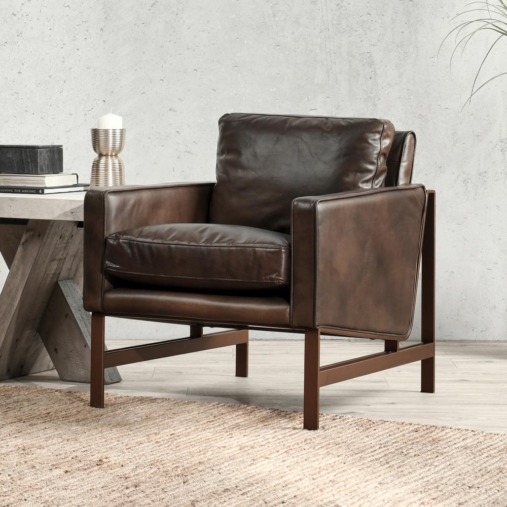 Chad Club Chair Brown by Kosas Home. Picture 7