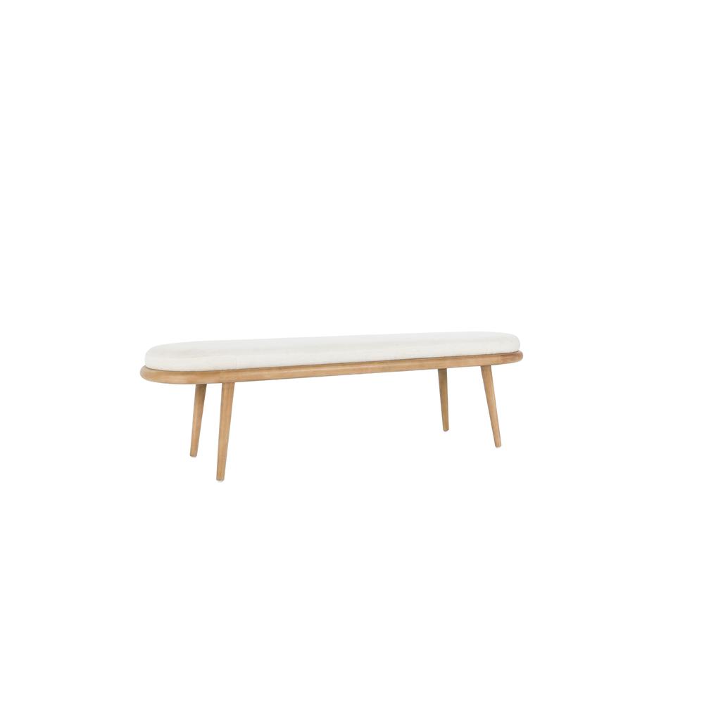 Echo Bench, Fog Grey by Kosas Home. Picture 1