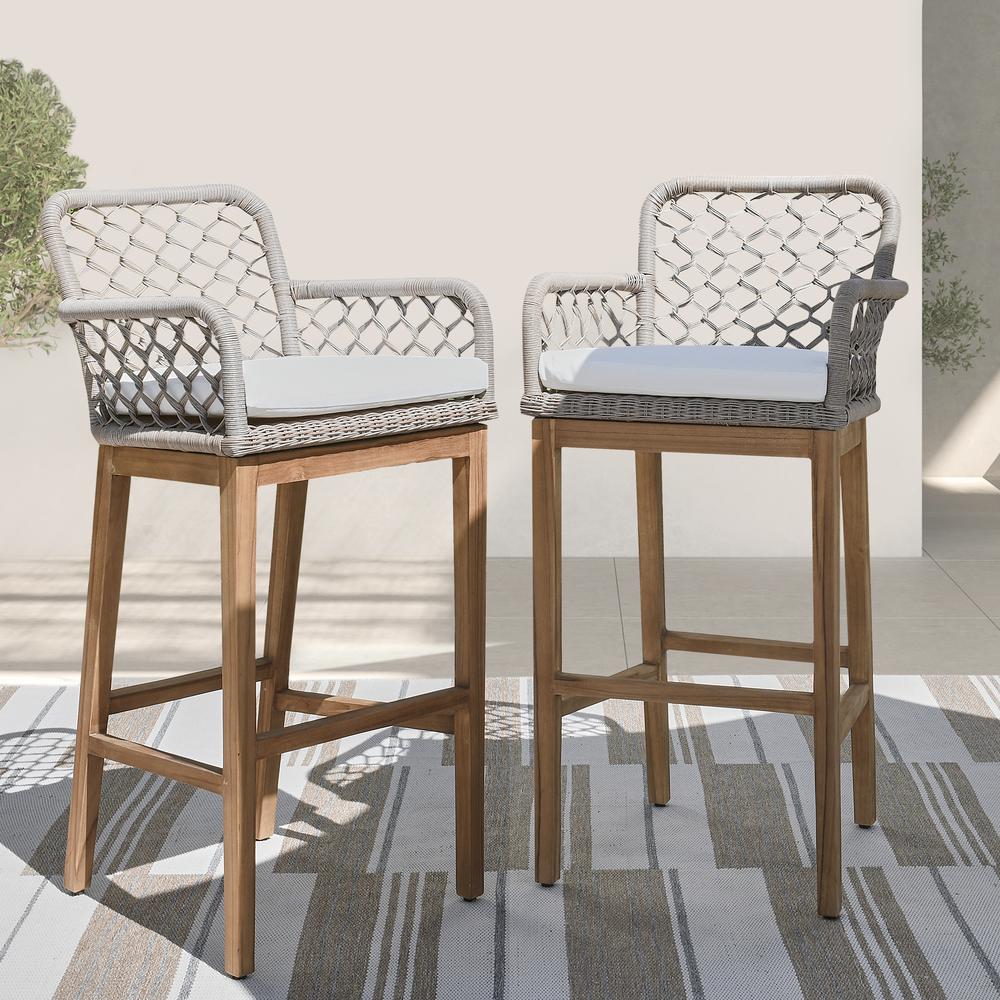 Paulo Outdoor Bar Stool Gray. Picture 7