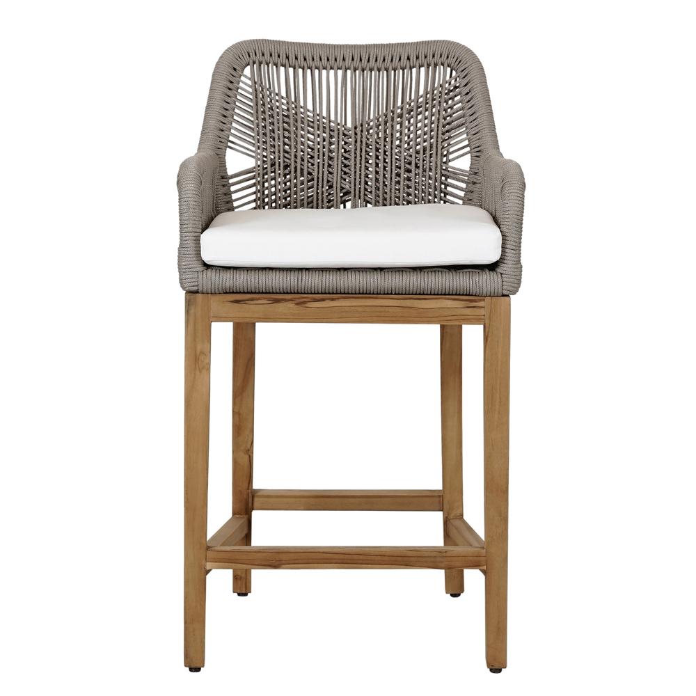 Marley Outdoor Counter Stool Ash Gray. Picture 2