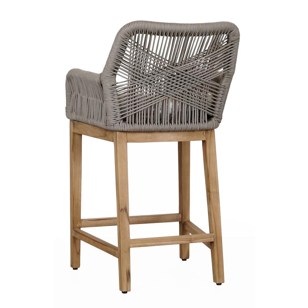 Marley Outdoor Counter Stool Ash Gray. Picture 7