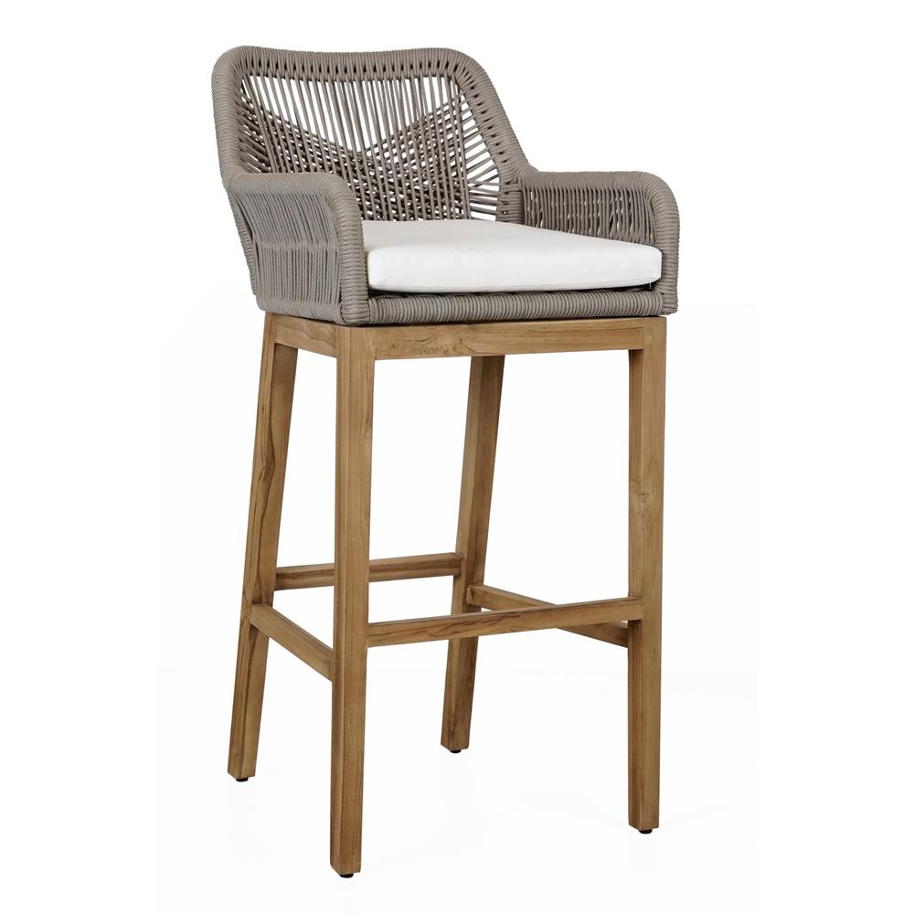 Marley Outdoor Bar Stool Ash Gray. Picture 1