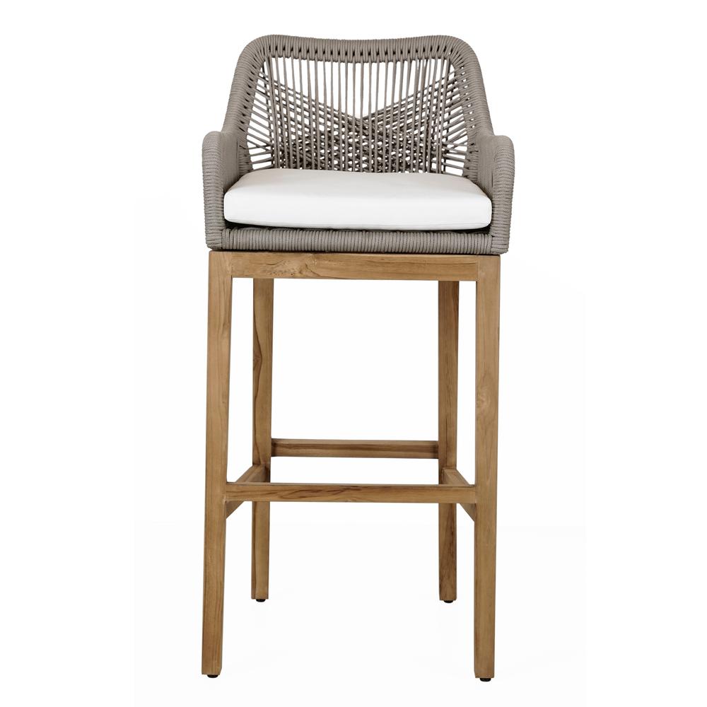 Marley Outdoor Bar Stool Ash Gray. Picture 2
