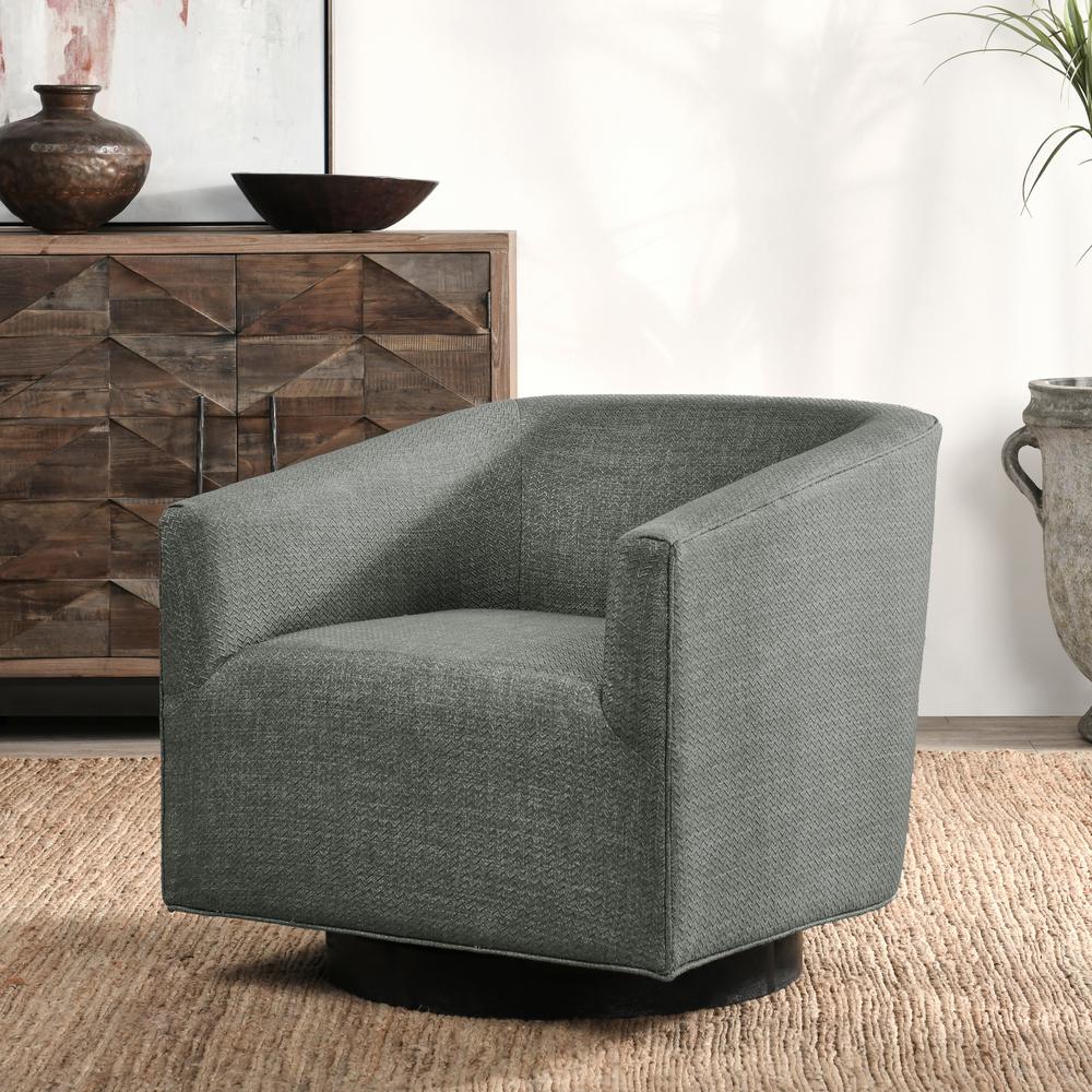 Leonard Swivel Accent Chair by Kosas Home. Picture 4