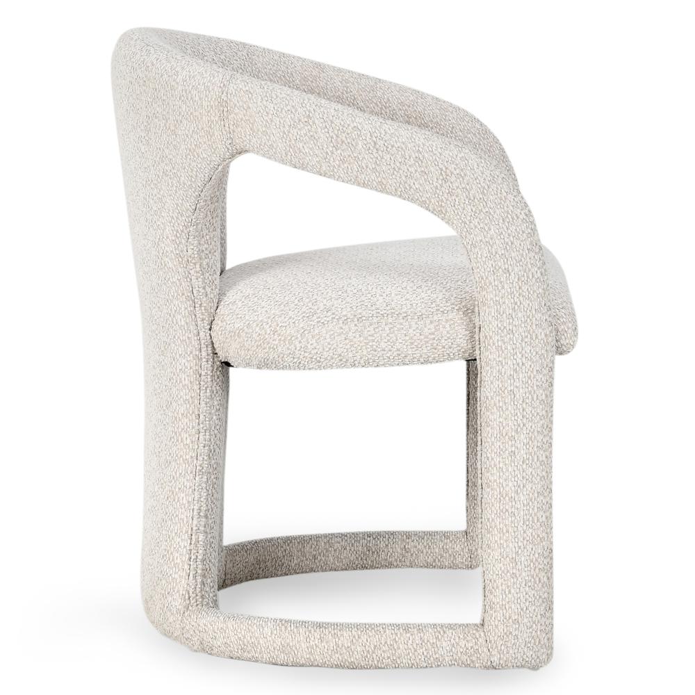Archie Dining Chair in Ivory. Picture 3