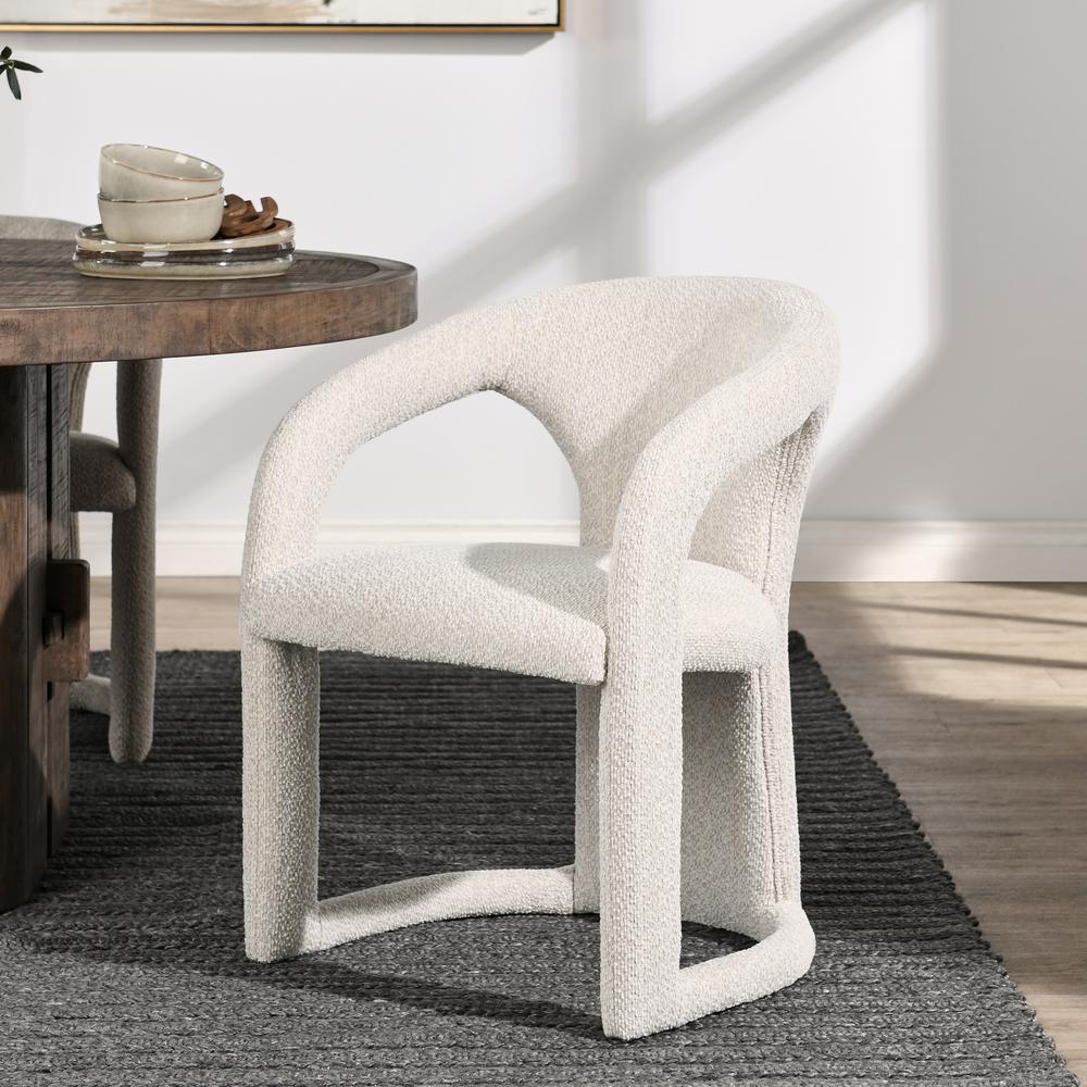 Archie Dining Chair in Ivory. Picture 7