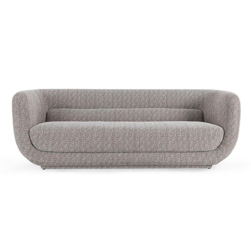 Nico 93" Modern Brick Curved Sofa. Picture 2
