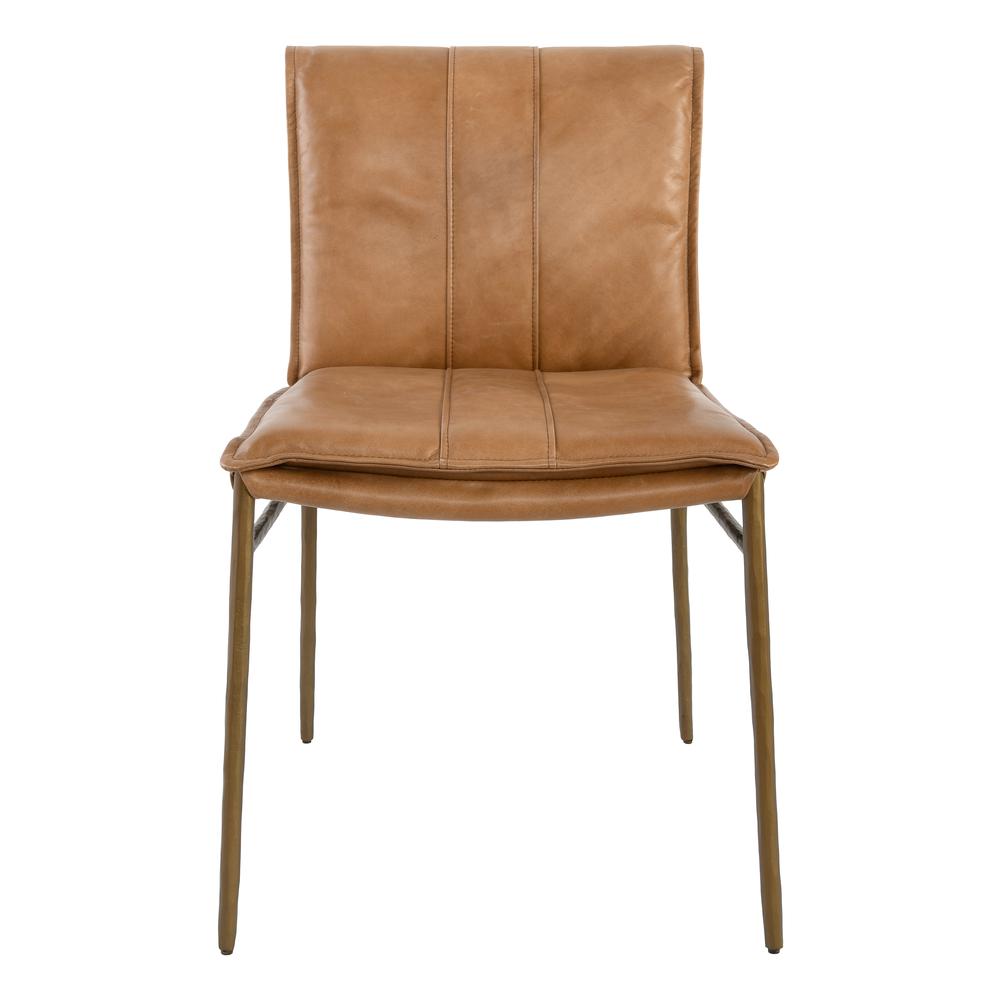 Mayer Genuine Leather Dining Chair Adobe Tan Set of 2. Picture 2