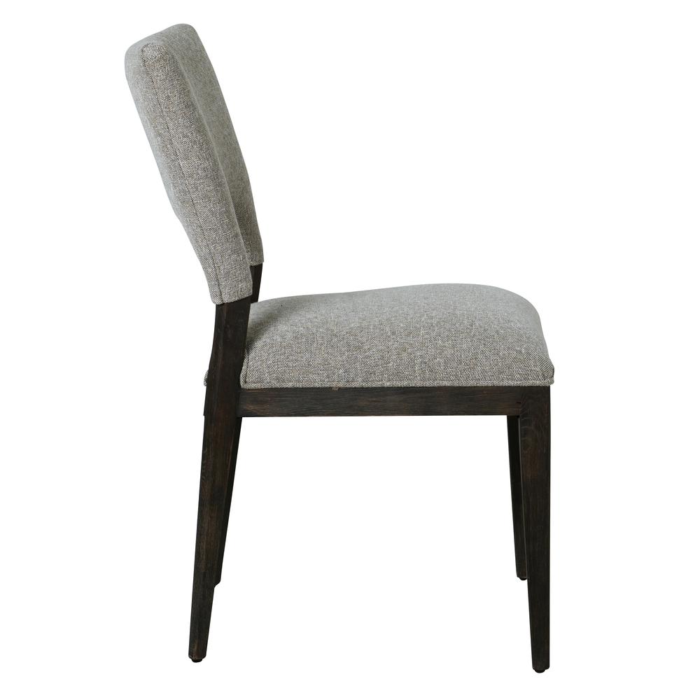 Mitchel Transitional Upholstered Fabric Dining Chair Gray Set of 2. Picture 3